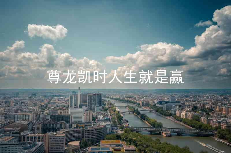 尊龙凯时人生就是赢